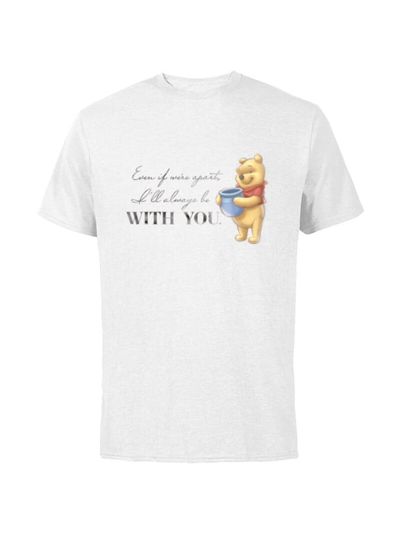 Disney 100 Anniversary Winnie the Pooh D100 Quote With You - Short Sleeve Cotton T-Shirt for Adults - Customized-White