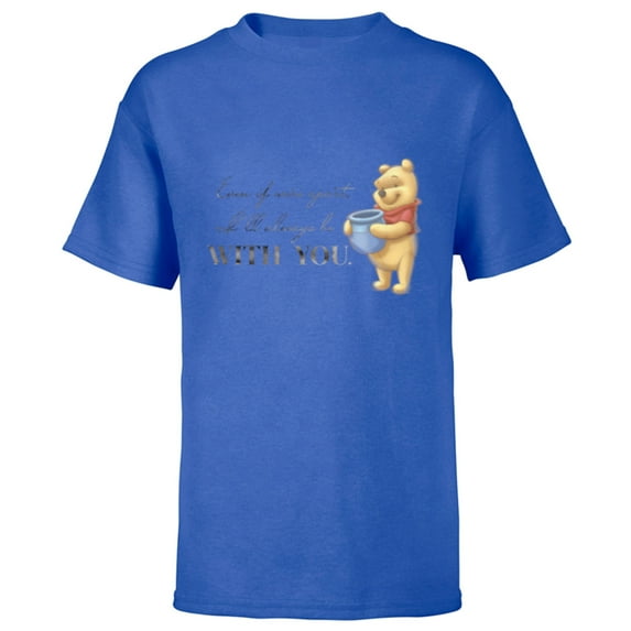 Disney 100 Anniversary Winnie the Pooh D100 Quote With You - Short Sleeve T-Shirt for Kids - Customized-Royal