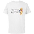 thumbnail image 1 of Disney 100 Anniversary Winnie the Pooh D100 Quote With You - Short Sleeve Cotton T-Shirt for Adults - Customized-White, 1 of 5