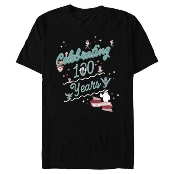Disney 100 Celebrating 100 Years of Wonder Muted Cute D100 - Short Sleeve Blended T-Shirt for Adults - Customized-Black