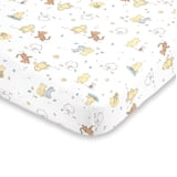 Disney 100% Cotton Fitted Crib Sheets, Winnie The Pooh Classic ...