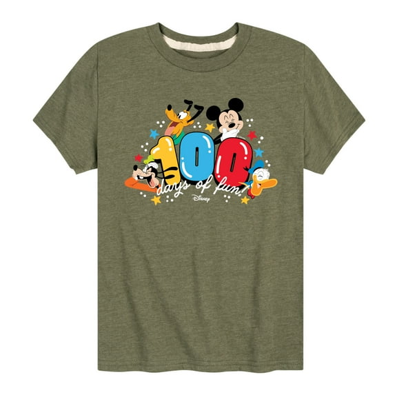 Disney - 100 Days Of Fun - Toddler And Youth Short Sleeve Graphic T-Shirt