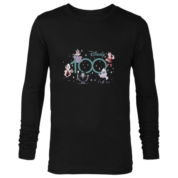 Disney 100 Disney Villains 100th Anniversary Muted Cute D100 - Long Sleeve T-Shirt for Men - Customized-Black