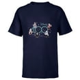 thumbnail image 1 of Disney 100 Disney Villains 100th Anniversary Muted Cute D100 - Short Sleeve T-Shirt for Kids - Customized-Navy, 1 of 5