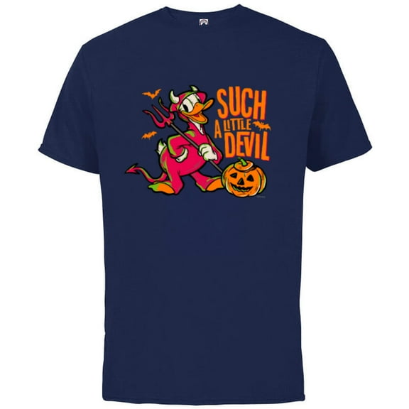 Disney 100 Donald Duck Halloween Such a Little Devil Costume - Short Sleeve Cotton T-Shirt for Adults - Customized-Athletic Navy
