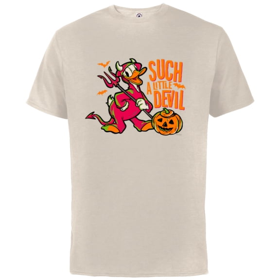 Disney 100 Donald Duck Halloween Such a Little Devil Costume - Short Sleeve Cotton T-Shirt for Adults - Customized-Putty
