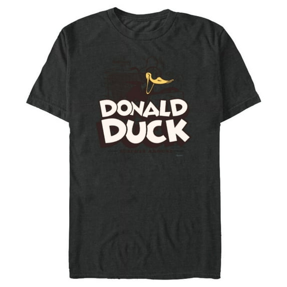 Disney 100 Donald Duck Quackin’ Around Retro Vintage D100 - Short Sleeve Blended T-Shirt for Adults - Customized-Dark Heather