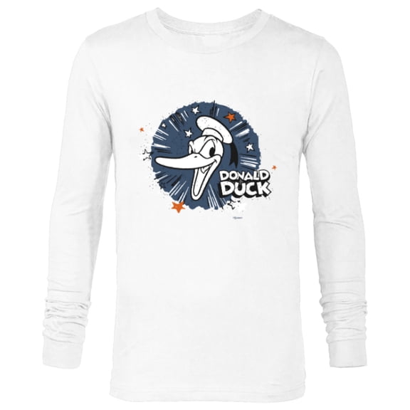 Disney 100 Donald Duck Quackin’ Mad Retro Vintage D100 - Long Sleeve T-Shirt for Men - Customized-White