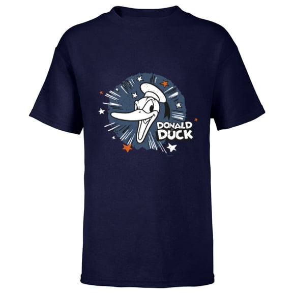 Disney 100 Donald Duck Quackin’ Mad Retro Vintage D100 - Short Sleeve T-Shirt for Kids - Customized-Navy