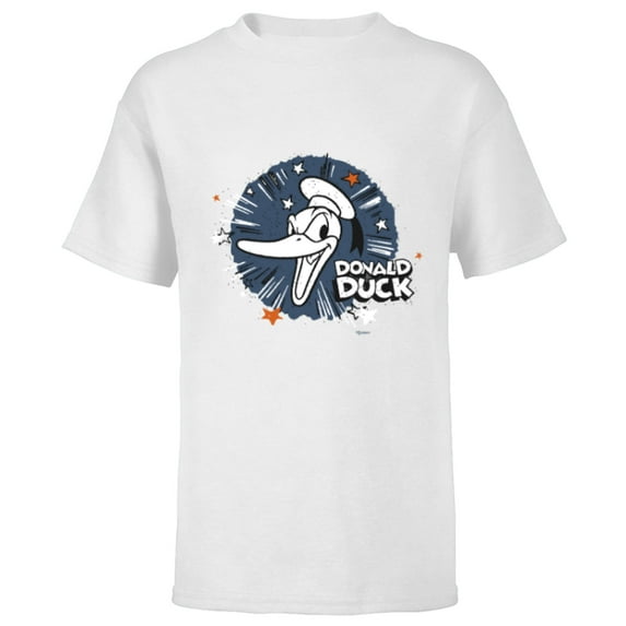 Disney 100 Donald Duck Quackin’ Mad Retro Vintage D100 - Short Sleeve T-Shirt for Kids - Customized-White