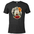 thumbnail image 1 of Disney 100 Donald Duck Trick or Treat Ghosts Halloween D100 - Short Sleeve Blended T-Shirt for Adults - Customized-Black Snow Heather, 1 of 5