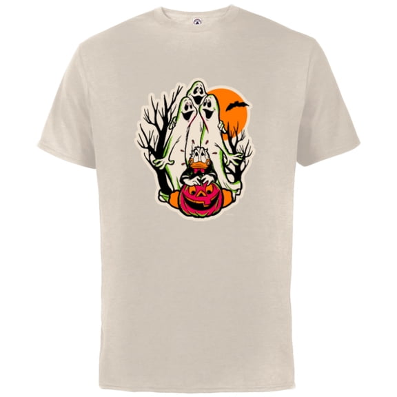 Disney 100 Donald Duck Trick or Treat Ghosts Halloween D100 - Short Sleeve Cotton T-Shirt for Adults - Customized-Putty