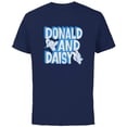 thumbnail image 1 of Disney 100 Donald and Daisy Happy Faces D100 - Short Sleeve Cotton T-Shirt for Adults - Customized-Navy, 1 of 5