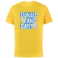 thumbnail image 1 of Disney 100 Donald and Daisy Happy Faces D100 - Short Sleeve Cotton T-Shirt for Adults - Customized-Yellow, 1 of 5