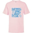 thumbnail image 1 of Disney 100 Donald and Daisy Happy Faces D100 - Short Sleeve T-Shirt for Kids - Customized-Soft Pink, 1 of 5