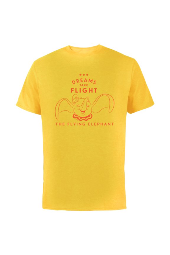 Disney 100 Dumbo Dreams Take Flight Happy Faces D100 - Short Sleeve Cotton T-Shirt for Adults - Customized-Yellow