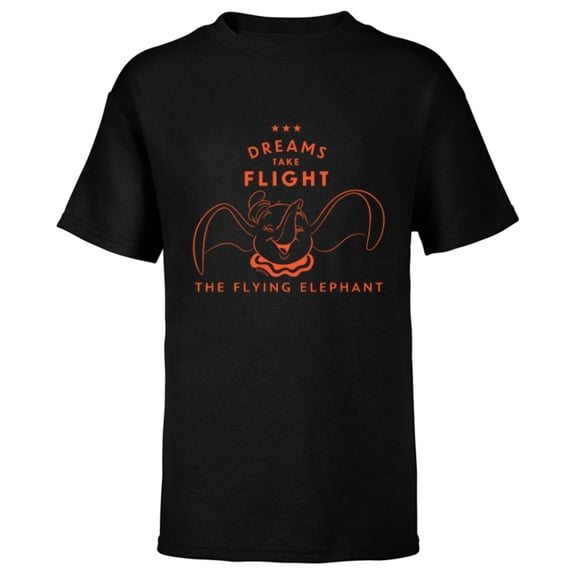Disney 100 Dumbo Dreams Take Flight Happy Faces D100 - Short Sleeve T-Shirt for Kids - Customized-Black