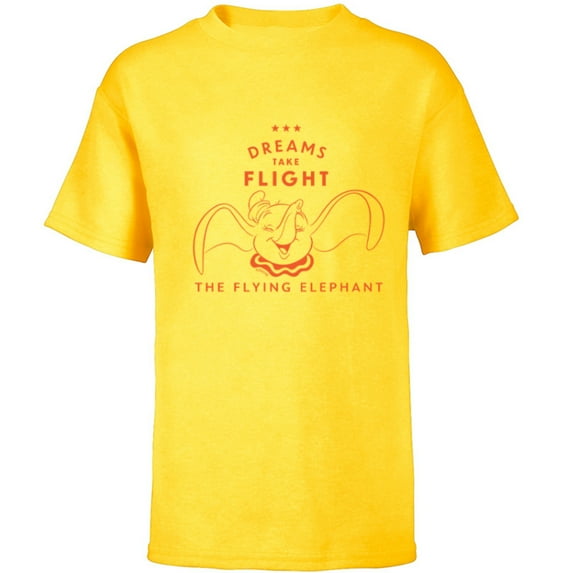 Disney 100 Dumbo Dreams Take Flight Happy Faces D100 - Short Sleeve T-Shirt for Kids - Customized-Yellow