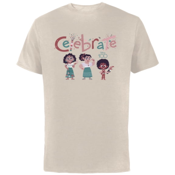 Disney 100 Encanto Celebrate Anniversary Muted Cute D100 - Short Sleeve Cotton T-Shirt for Adults - Customized-Natural