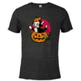 thumbnail image 1 of Disney 100 Figaro Jack-o’-Lantern Classic Halloween D100 - Short Sleeve Blended T-Shirt for Adults - Customized-Black Snow Heather, 1 of 5