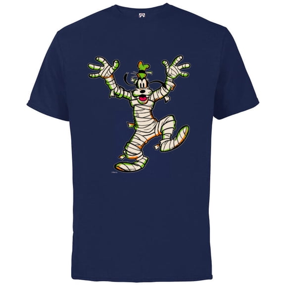 Disney 100 Goofy Halloween Classic Mummy Costume D100 - Short Sleeve Cotton T-Shirt for Adults - Customized-Athletic Navy