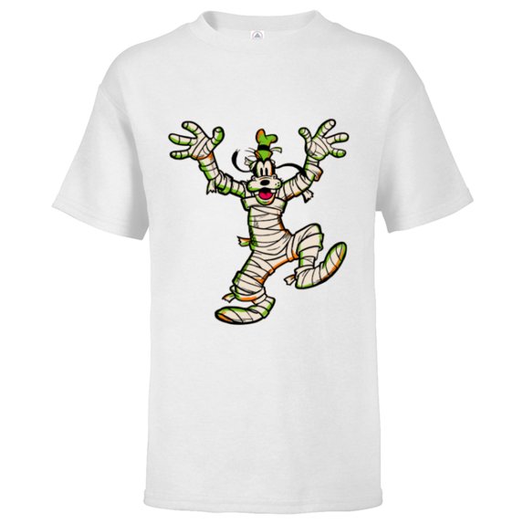 Disney 100 Goofy Halloween Classic Mummy Costume D100 - Short Sleeve T-Shirt for Kids - Customized-White