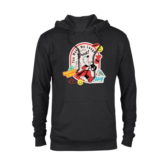 Disney 100 Goofy You Make Me Laugh Happy Faces Stickers D100 - Pullover Hoodie for Adults - Customized-Black