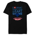 thumbnail image 1 of Disney 100 Lilo & Stitch Do What Makes Your Heart Shine D100 - Short Sleeve Blended T-Shirt for Adults - Customized-Black, 1 of 5