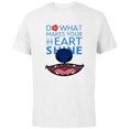 thumbnail image 1 of Disney 100 Lilo & Stitch Do What Makes Your Heart Shine D100 - Short Sleeve Cotton T-Shirt for Adults - Customized-White, 1 of 5