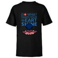thumbnail image 1 of Disney 100 Lilo & Stitch Do What Makes Your Heart Shine D100 - Short Sleeve T-Shirt for Kids - Customized-Black, 1 of 5