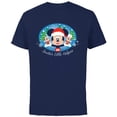 thumbnail image 1 of Disney 100 Mickey Chip Dale Santa’s Little Helpers Christmas - Short Sleeve Cotton T-Shirt for Adults - Customized-Navy, 1 of 5