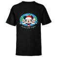 thumbnail image 1 of Disney 100 Mickey Chip Dale Santa’s Little Helpers Christmas - Short Sleeve T-Shirt for Kids - Customized-Black, 1 of 5