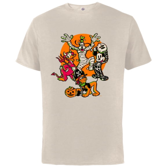 Disney 100 Mickey Donald Goofy & Pluto Halloween Costumes - Short Sleeve Cotton T-Shirt for Adults - Customized-Putty