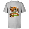 thumbnail image 1 of Disney 100 Mickey Donald Goofy & Pluto Happy Halloween D100 - Short Sleeve T-Shirt for Kids - Customized-Athletic Heather, 1 of 5