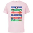 thumbnail image 1 of Disney 100 Mickey & Friends Merry Christmas You Lovely Bunch - Short Sleeve Cotton T-Shirt for Adults - Customized-Soft Pink, 1 of 5