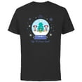 thumbnail image 1 of Disney 100 Mickey Minnie Chip Dale Pluto Christmas SnowGlobe - Short Sleeve Cotton T-Shirt for Adults - Customized-Black, 1 of 5