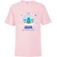 thumbnail image 1 of Disney 100 Mickey Minnie Chip Dale Pluto Christmas SnowGlobe - Short Sleeve T-Shirt for Kids - Customized-Soft Pink, 1 of 5