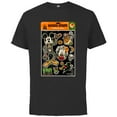 thumbnail image 1 of Disney 100 Mickey & More Halloween Party Stickers Style D100 - Short Sleeve Cotton T-Shirt for Adults - Customized-Black, 1 of 5