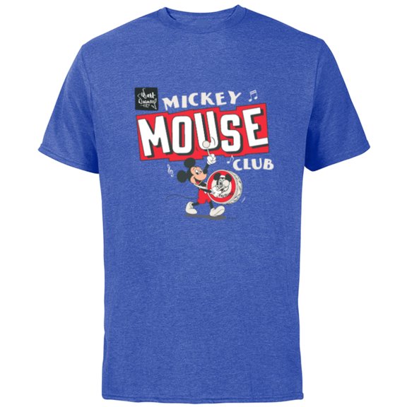 Disney 100 Mickey Mouse Club Drum Color Vintage D100 - Short Sleeve Cotton T-Shirt for Adults - Customized-Royal Heather