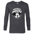 thumbnail image 1 of Disney 100 Mickey Mouse Club Logo Black & White Retro D100 - Long Sleeve T-Shirt for Men - Customized-Charcoal Heather, 1 of 5
