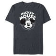 thumbnail image 1 of Disney 100 Mickey Mouse Club Logo Black & White Retro D100 - Short Sleeve Blended T-Shirt for Adults - Customized-Navy Heather, 1 of 5