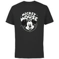 thumbnail image 1 of Disney 100 Mickey Mouse Club Logo Black & White Retro D100 - Short Sleeve Cotton T-Shirt for Adults - Customized-Black, 1 of 5