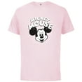 thumbnail image 1 of Disney 100 Mickey Mouse Club Logo Black & White Retro D100 - Short Sleeve Cotton T-Shirt for Adults - Customized-Soft Pink, 1 of 5