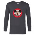 thumbnail image 1 of Disney 100 Mickey Mouse Club Logo Color Vintage D100 - Long Sleeve T-Shirt for Men - Customized-Charcoal Heather, 1 of 5