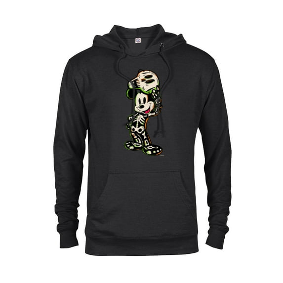 Disney 100 Mickey Mouse Halloween Classic Skeleton Costume - Pullover Hoodie for Adults - Customized-Black