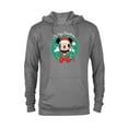 thumbnail image 1 of Disney 100 Mickey Mouse Merry Christmas Wreath Holiday D100 - Pullover Hoodie for Adults - Customized-Athletic Heather, 1 of 5