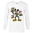 thumbnail image 1 of Disney 100 Mickey Mouse Skeleton Costume Halloween D100 - Long Sleeve T-Shirt for Men - Customized-White, 1 of 5