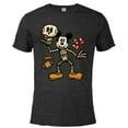 thumbnail image 1 of Disney 100 Mickey Mouse Skeleton Costume Halloween D100 - Short Sleeve Blended T-Shirt for Adults - Customized-Black Snow Heather, 1 of 5