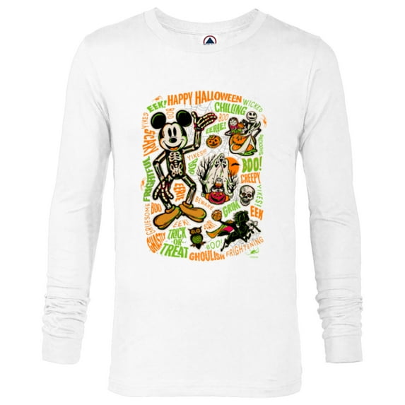 Disney 100 Mickey Nightmare Before Christmas Halloween D100 - Long Sleeve T-Shirt for Men - Customized-White