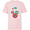 thumbnail image 1 of Disney 100 Mickey Stitch Tinker Bell Christmas Ornaments - Short Sleeve T-Shirt for Kids - Customized-Soft Pink, 1 of 5